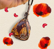 Mookaite Wire Wrapped Pendant - Connie’s Crystals 