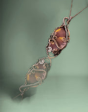 Mookite Jasper Wire Wrapped Pendant - Connie’s Crystals 