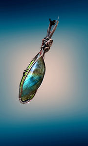 Labradorite Wire Wrapped Pendant - Connie’s Crystals 