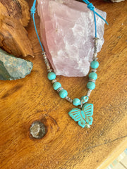 Howlite Turquoise Anklet - Connie’s Crystals 