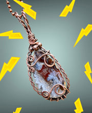 Druzy Geode Agate Wire Wrapped Pendant - Connie’s Crystals 