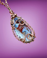 Druzy Geode Agate Wire Wrapped Pendant - Connie’s Crystals 