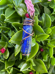 Lapis Lazuli Point Wire Wrapped Pendant - Connie’s Crystals 