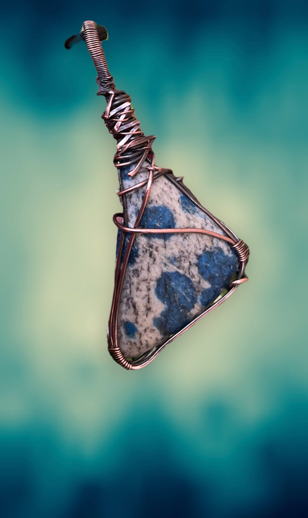 Azurite K2 In Granite Pendant - Connie’s Crystals 