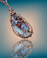 Druzy Geode Agate Wire Wrapped Pendant - Connie’s Crystals 