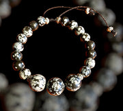 Snowflake Obsidian Adjustable Bracelet - Connie’s Crystals 