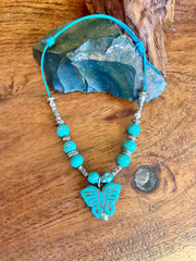 Howlite Turquoise Anklet - Connie’s Crystals 