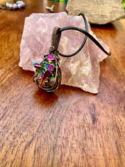 Rainbow Titanium Aura Quartz Pendant - Connie’s Crystals 