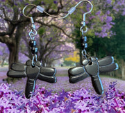 Haematite Dragonfly Earrings