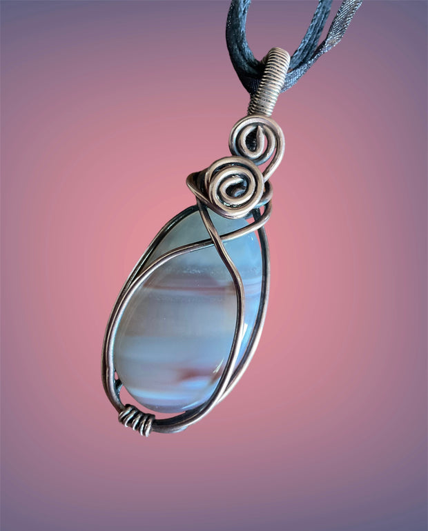 Wire Wrapped Striped Agate - Connie’s Crystals 