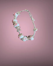 Pink Ribbon Murano Glass Bead Bracelet - Connie’s Crystals 