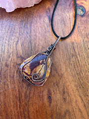 Mookaite Wire Wrapped Pendant - Connie’s Crystals 