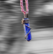 Lapis Lazuli Point Wire Wrapped Pendant - Connie’s Crystals 